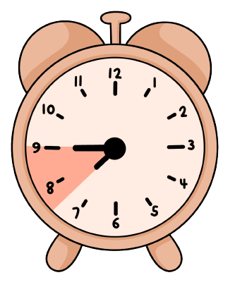 Illustration of a breakfast alarm clock