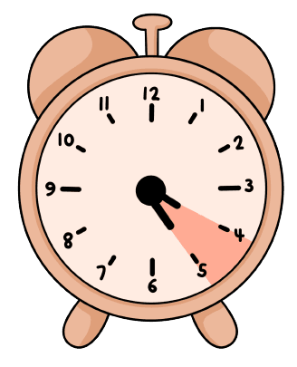 Illustration of a teatime alarm clock
