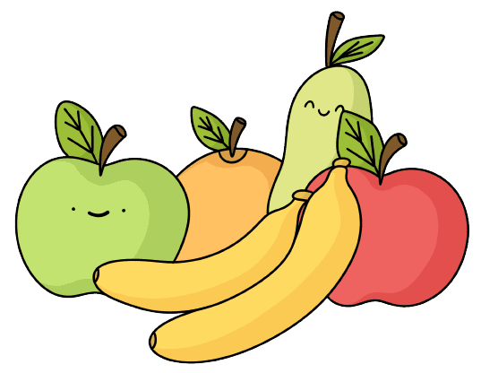 Illustration of smiling fruits